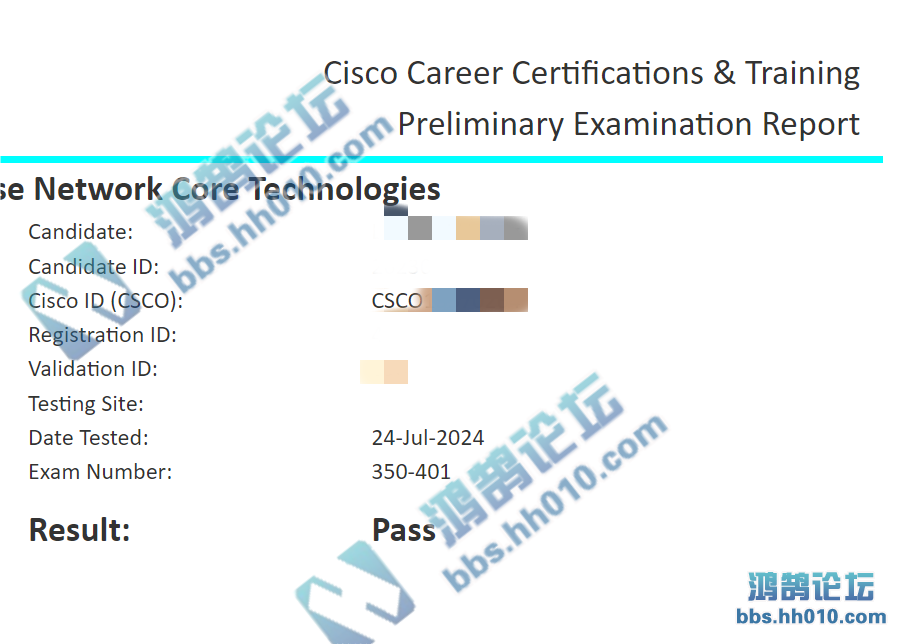 2024.7.24 CCNP 350-401 PASS.png